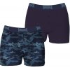 Boxerky, trenky, slipy Lonsdale 2 Pack Boxers Mens Blue Camo