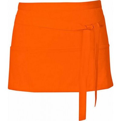 Link Kitchen Wear Krátká barmanská zástěra se třEma předníma kapsama Orange Pantone 1655 X983 – Hledejceny.cz