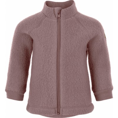 Mikk-Line Dětská mikina na zip merino-fleece růžová Twilight Mauve – Zboží Dáma