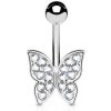 Piercing Šperky4U piercing do pupíku motýlek WP01180-C