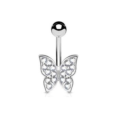 Šperky4U piercing do pupíku motýlek WP01180-C – Zboží Mobilmania