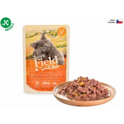 Sam's Field True Meat Fillets Chicken with Pumpkin pro kočky 85 g