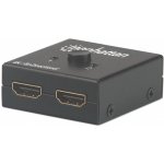 Manhattan HDMI Splitter/Switch 2-Port, [email pčervenáected], Bi-Directional, Black, Displays output from x1 HDMI source to x2 HD displays (same output to both displays) – Zbozi.Blesk.cz