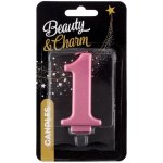 Godan Svíčka číslice 1 rose gold 8 cm – Hledejceny.cz