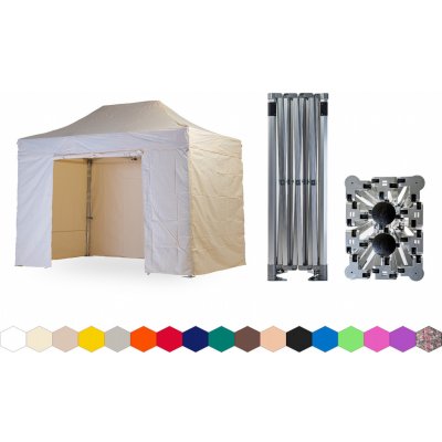 TENTino BIG HEXAGON 3x4,5 m 2A KRÉMOVÁ – Hledejceny.cz