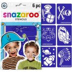 Snazaroo Šablony na obličejové barvy 6 ks modré – Zboží Mobilmania