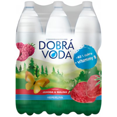 Dobrá voda neperlivá voda jahoda a malina 6 × 1,5 l – Zboží Mobilmania