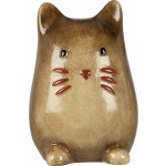 H&L Dekorativní figurka kočka Misu – porcelán, 13 cm, hnědá – Hledejceny.cz