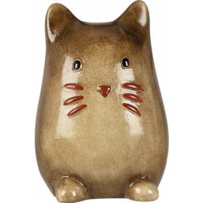 H&L Dekorativní figurka kočka Misu – porcelán, 13 cm, hnědá – Hledejceny.cz