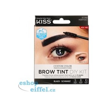 Kiss Sada na barvení obočí Brow Tint Diy Kit Black 20 ml