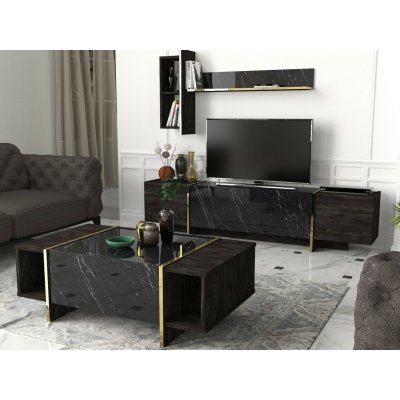 Kalune Design Veyron hnědá mramor zlatá II – Zboží Dáma