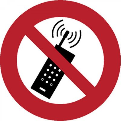 Značka Zákaz používání mobilního telefonu, samolepicí fólie, Ø 200 mm – Zbozi.Blesk.cz
