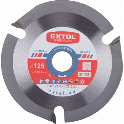 VIDIOVÝ KOTOUČ NA DŘEVO 125 mm 3 ZUBY DO ÚHLOVÉ BRUSKY ŘEZNÝ – Zboží Dáma