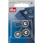 Knoflík prodlužovací Flexi 15 mm (Prym) - 3ks/karta – Zboží Dáma