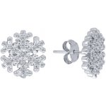 MOISS Krásné stříbrné náušnice Vločky E0002567 – Sleviste.cz
