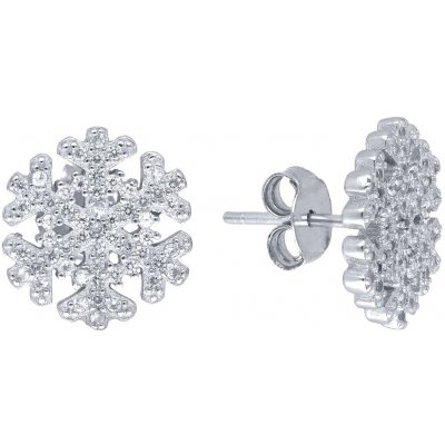 MOISS Krásné stříbrné náušnice Vločky E0002567 – Sleviste.cz