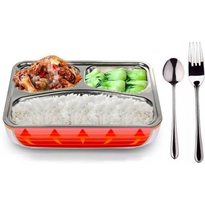 Leventi Ohřívací box na jídlo s kovovou nádobou a příborem do zásuvky 220V – Zboží Mobilmania