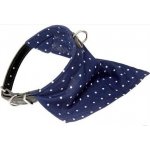 B&F Obojek kožený s bavlněným šátkem s puntíky – Zbozi.Blesk.cz