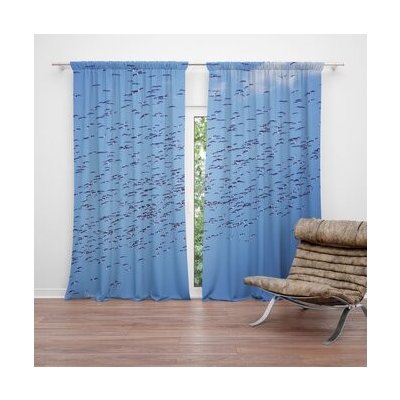 Sablio Závěs Hejno ptáků: 2ks 140x250cm – Hledejceny.cz