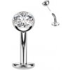 Piercing Šperky4U obrácený Push In piercingu do pupíku titan TIT1231-Q