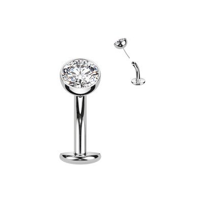 Šperky4U obrácený Push In piercingu do pupíku titan TIT1231-Q – Zbozi.Blesk.cz