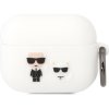 Pouzdro na sluchátka Karl Lagerfeld and Choupette Liquid Silicone Apple AirPods Pro KLACAPSILKCW