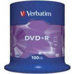 Verbatim DVD+R 4,7GB 16x, 100ks (43551) – Hledejceny.cz