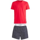 Calvin Klein NB3324E 68 pánské pyžamo krátké červeno černé