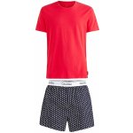 Calvin Klein NB3324E 68 pánské pyžamo krátké červeno černé – Zboží Mobilmania