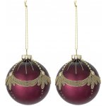 Bloomingville Vánoční ozdoba Suman Red Glass – set 2 ks, červená barva, sklo – Hledejceny.cz