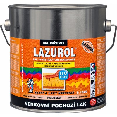Lazurol S1020 pochozí lak na dřevo 2,5 l bezbarvý polomat – Zboží Mobilmania