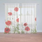 Záclony Vlčí máky: 2 ks - 150x250 cm - Sablio – Hledejceny.cz