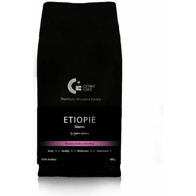 Eurona CC Cerny Café Etopie Sidamo zrnková 0,5 kg – Hledejceny.cz