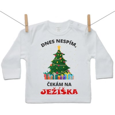 Boodyy Tričko s dlouhým rukávem Dnes nespím čekám na Ježíška – Sleviste.cz