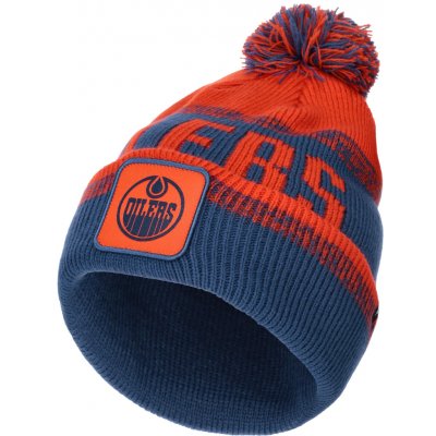 Fanatics EDMONTON OILERS THRIVE CUFFED POM BEANIE Modrá Červená – Hledejceny.cz