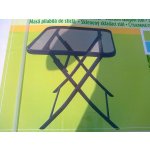 HAPPY GREEN Stolek kovový se skleněnou deskou prům.60 cm, výška 70 cm – Zboží Dáma