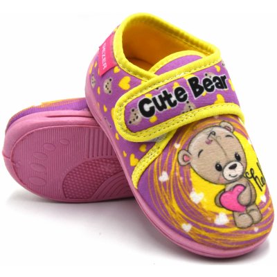 Dětské papuče GEZER Cute Bear růžové – Zboží Dáma