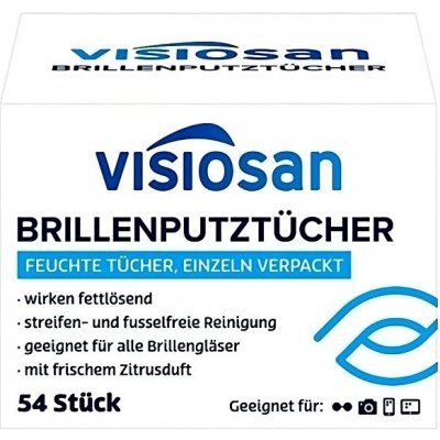 Visiosan Vlhčené čistící ubrousky na brýle 54 ks – Zboží Dáma Visiosan Vlhčené čistící ubrousky na brýle 54 ks – Zboží Dáma
