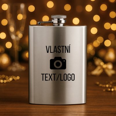 Placatka s vlastním motivem gravírování – nerezová 200 ml | Zamilujsi.cz Barva: Stříbrná – Zboží Mobilmania