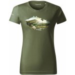 Darré Dámské tričko Krkonoše khaki – Zboží Dáma