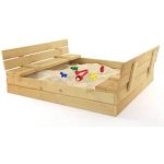 Gimme Five Dřevěné pískoviště s lavičkami přírodní 150cm – Zboží Mobilmania