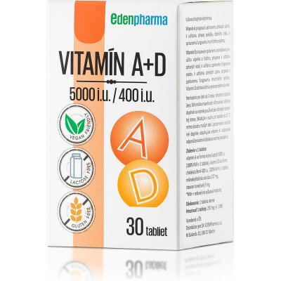 EDENPharma Vitamin A + D 5000 IU 400 IU30 tablet – Hledejceny.cz