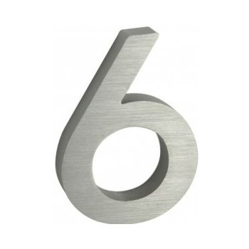RICHTER CZECH Číslice a písmena stříbrná matná číslo: 6