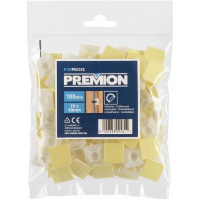 PREMION kabelová příchytka samolepící bílá 19*19mm, 100ks, PREP00033 – Sleviste.cz