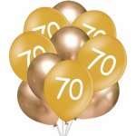 Balonky.cz Balónky 70 narozeniny zlaté 30 cm mix – Zboží Dáma