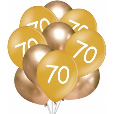 Balonky.cz Balónky 70 narozeniny zlaté 30 cm mix – Zboží Dáma