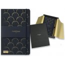 Castelli Art Deco poznámkový zápisník s gumičkou 130 x 210 mm černá