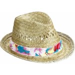 Klobouk slamák plážový přírodní fedora – Zboží Dáma