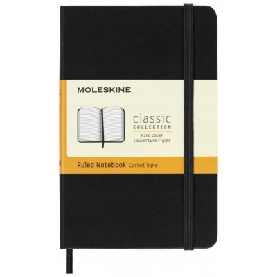 Moleskine Zápisník tvrdé desky A6 linkovaný černý – Zboží Dáma