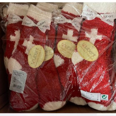 Taubert CROSS luxusní žinilkové ponožky červená